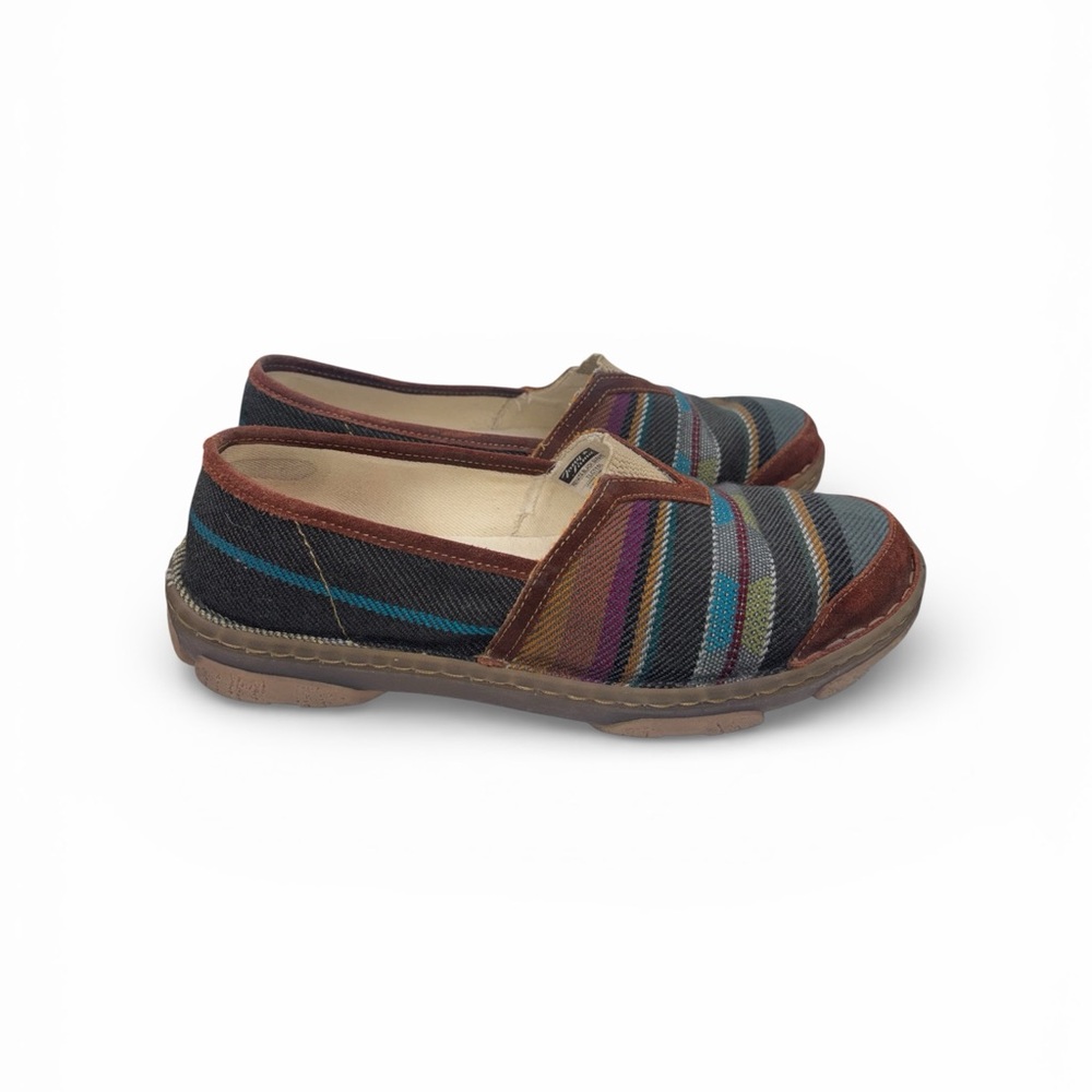 Tony Lama Womens Striped Slip-On Shoes size 10